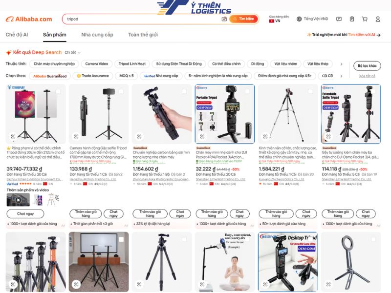nguồn hàng tripod trung quốc